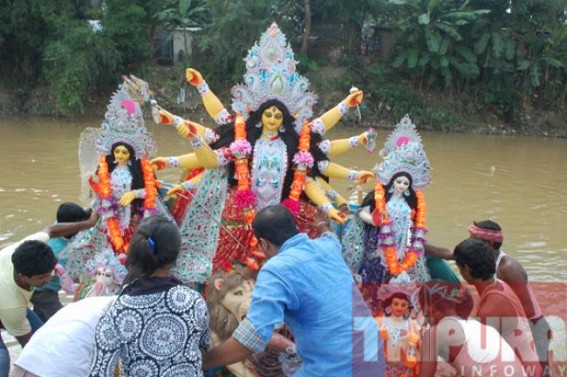 Maa Durga bids farewell, city administration gears up for immersion process